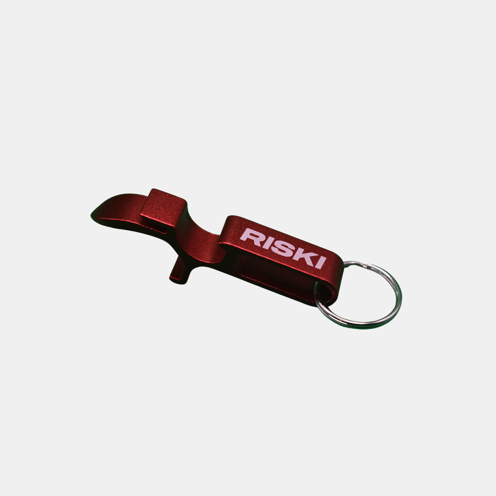 Riski Bottle Opener & Shotgun Tool - Red